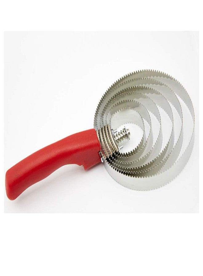 Abustle pig Reversible Stainless Steel Curry Comb/Curry Comb Horse Brush Scraper with Soft Touch Grip (Red) - Image 1